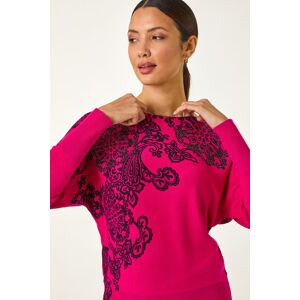 Roman Henna Print Sparkly Detail Knit Jumper 20 female Roman Henna Print Sparkly Detail Knit Jumper 20 female