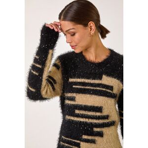 Roman Fluffy Cut Stripe Knit Jumper 18 female Roman Fluffy Cut Stripe Knit Jumper 18 female