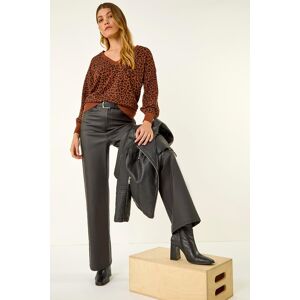 Roman Animal Print V-Neck Boyfriend Jumper 18 female Roman Animal Print V-Neck Boyfriend Jumper 18 female