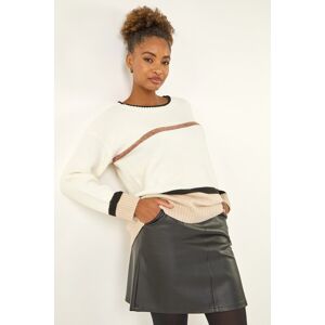 Roman Colour Block Stripe Knit Jumper L female Roman Colour Block Stripe Knit Jumper L female