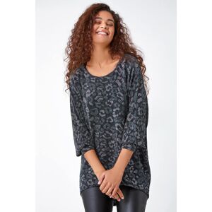 Roman Animal Print Shimmer Stretch Top 10 female Roman Animal Print Shimmer Stretch Top 10 female