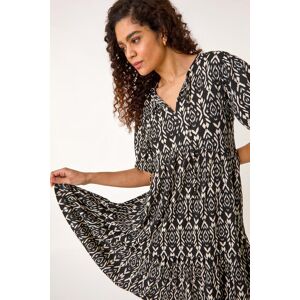 Roman Aztec Tie Front Smock Dress 20 female Roman Aztec Tie Front Smock Dress 20 female