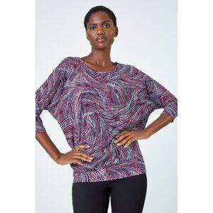 Roman Abstract Stretch Blouson Top 20 female Roman Abstract Stretch Blouson Top 20 female