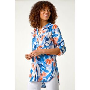 Roman Floral Print Longline Blouse 12 female Roman Floral Print Longline Blouse 12 female