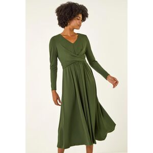 Roman Twist Front Stretch Midi Dress 18 female Roman Twist Front Stretch Midi Dress 18 female