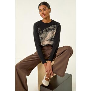 Roman Jacquard Sparkly Knit Jumper 18 female Roman Jacquard Sparkly Knit Jumper 18 female