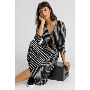 Roman Stripe Print Button Detail Midi Dress 10 female Roman Stripe Print Button Detail Midi Dress 10 female