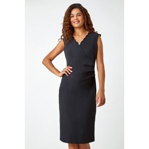 Roman Sleeveless Pleated Stretch Ruched Dress 20 female Roman Sleeveless Pleated Stretch Ruched Dress 20 female