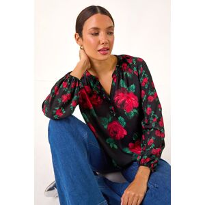 Roman Floral Print Notch Neck Top 20 female Roman Floral Print Notch Neck Top 20 female