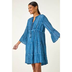 Roman Shimmer Tie Detail Smock Dress 16 female Roman Shimmer Tie Detail Smock Dress 16 female