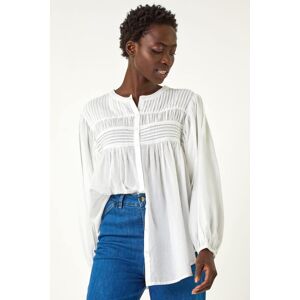 Roman Pleat Detail Button Through Blouse 10 female Roman Pleat Detail Button Through Blouse 10 female