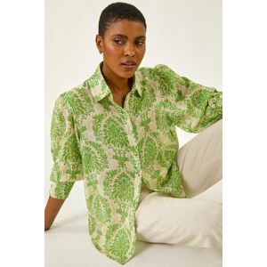 Roman Floral Print Collared Shirt 12 female Roman Floral Print Collared Shirt 12 female