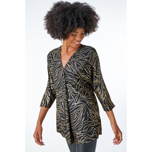 Roman Metallic Print V-Neck Tunic Top 14 female Roman Metallic Print V-Neck Tunic Top 14 female