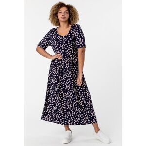 Roman Curve Ditsy Floral Print Midi Dress 30-32 female Roman Curve Ditsy Floral Print Midi Dress 30-32 female