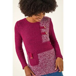 Roman Textured Colour Block Knit Jumper 18 female Roman Textured Colour Block Knit Jumper 18 female