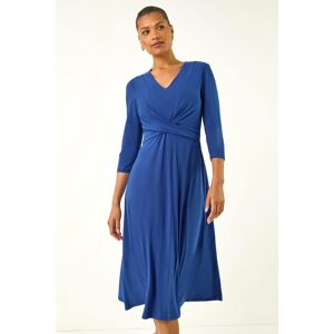 Roman Stretch Crossover Midi Dress 10 female Roman Stretch Crossover Midi Dress 10 female