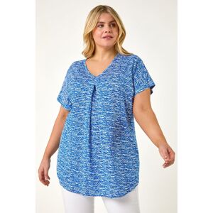 Roman Curve Pleat Front Printed Stretch Top 22-24 female Roman Curve Pleat Front Printed Stretch Top 22-24 female