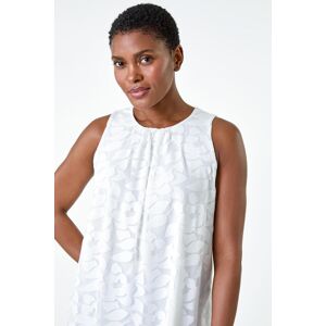 Roman Sleeveless Textured Floral Print Top 10 female Roman Sleeveless Textured Floral Print Top 10 female