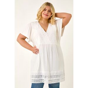 Roman Curve Lace Trim Stretch Top 26-28 female Roman Curve Lace Trim Stretch Top 26-28 female