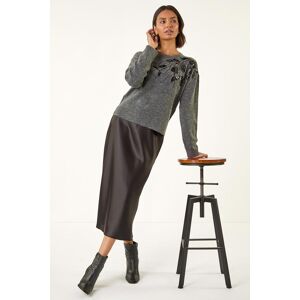 Roman Floral Sparkly Knit Jumper 18 female Roman Floral Sparkly Knit Jumper 18 female