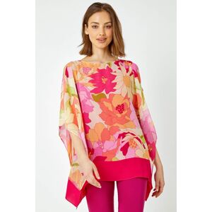 Roman Floral Print Cold Shoulder Chiffon Top 12 female Roman Floral Print Cold Shoulder Chiffon Top 12 female
