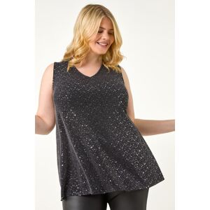 Roman Curve Sparkle Vest Stretch Top 26-28 female Roman Curve Sparkle Vest Stretch Top 26-28 female
