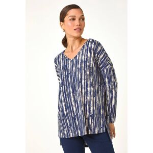 Roman Abstract Print V-Neck Tunic Stretch Top 10 female Roman Abstract Print V-Neck Tunic Stretch Top 10 female