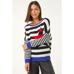 Roman Star Striped Colour Block Knit Jumper 16 female Roman Star Striped Colour Block Knit Jumper 16 female