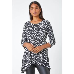 Roman Spot Print Swing Stretch Top 10 female Roman Spot Print Swing Stretch Top 10 female
