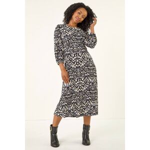 Roman Petite Abstract Stretch Midi Dress 16 female Roman Petite Abstract Stretch Midi Dress 16 female