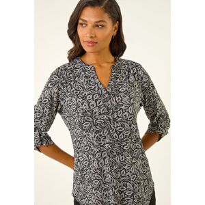 Roman Printed V-Neck Stretch Top 16 female Roman Printed V-Neck Stretch Top 16 female