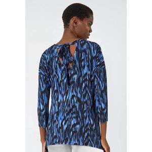 Roman Abstract Print Tie Back Stretch Top 20 female Roman Abstract Print Tie Back Stretch Top 20 female