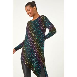 Roman Asymmetric Foil Print Tunic Jumper 12 female Roman Asymmetric Foil Print Tunic Jumper 12 female