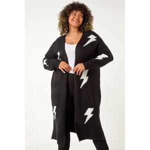 Roman Curve Printed Longline Cardigan 18 female Roman Curve Printed Longline Cardigan 18 female