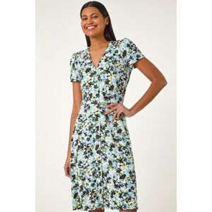 Roman Originals UK Floral Print Light Blue Dress - Size 20 Roman Originals UK Floral Print Light Blue Dress - Size 20