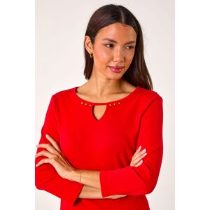 Roman Trim Detail Keyhole Stretch Top 10 female Roman Trim Detail Keyhole Stretch Top 10 female