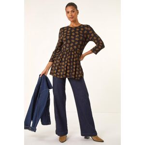 Roman Abstract Print Stretch Tunic Top 18 female Roman Abstract Print Stretch Tunic Top 18 female