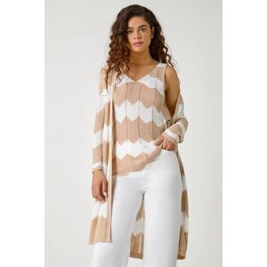 Roman Chevron Stripe Longline Cardigan 10 female Roman Chevron Stripe Longline Cardigan 10 female