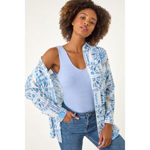 Roman Abstract Print Collared Shirt 20 female Roman Abstract Print Collared Shirt 20 female