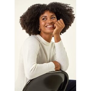 Roman Ivory Crew Neck Jumper - 18 - Soft Knit Roman Ivory Crew Neck Jumper - 18 - Soft Knit