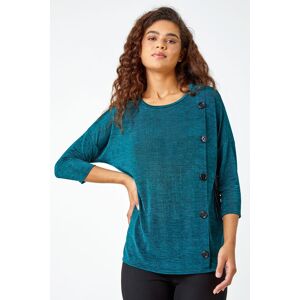 Roman Button Detail Marl Stretch Top 12 female Roman Button Detail Marl Stretch Top 12 female