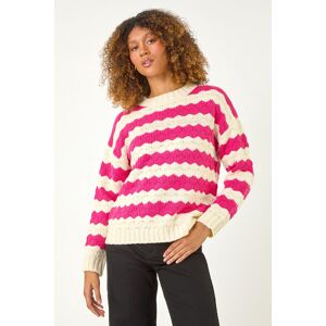 Roman Wave Colour Block Knit Jumper 16 female Roman Wave Colour Block Knit Jumper 16 female