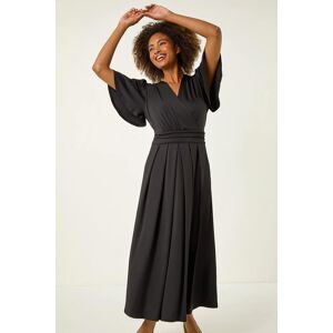 Roman Tie Back V-Neck Stretch Midi Dress 20 female Roman Tie Back V-Neck Stretch Midi Dress 20 female