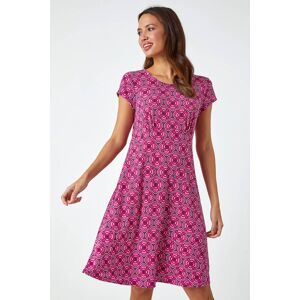 Roman Geo Print Textured Stretch Dress 18 female Roman Geo Print Textured Stretch Dress 18 female