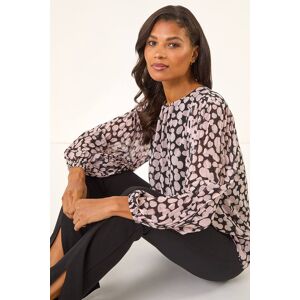 Roman Spot Print Pleated Tunic Top 18 female Roman Spot Print Pleated Tunic Top 18 female