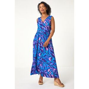 Roman Petite Abstract Pocket Stretch Maxi Dress 8 female Roman Petite Abstract Pocket Stretch Maxi Dress 8 female