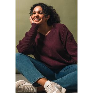 Roman Curve Stitch V-Neck Knit Jumper 30-32 female Roman Curve Stitch V-Neck Knit Jumper 30-32 female