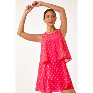 Roman Coral Polka Dot Tiered Playsuit - Size 12 UK Roman Coral Polka Dot Tiered Playsuit - Size 12 UK