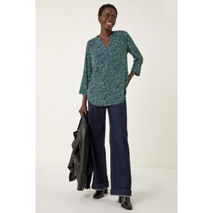 Roman Abstract Puff Print Stretch Top 20 female Roman Abstract Puff Print Stretch Top 20 female