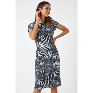 Roman Animal Print Gathered Waist Shift Dress 20 female Roman Animal Print Gathered Waist Shift Dress 20 female